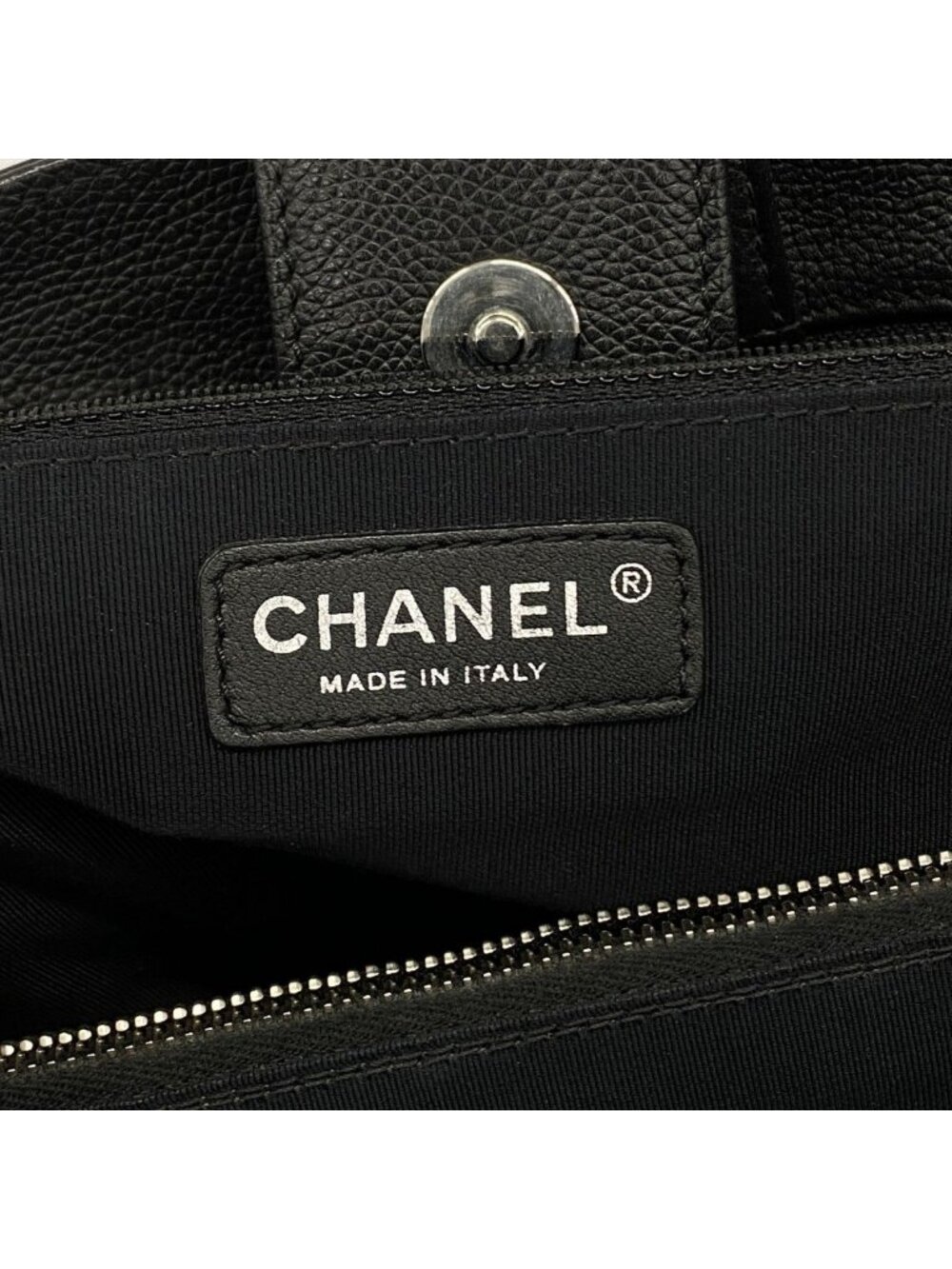 Chanel Tote Executive Leather Black Silver - Picture 5 of 9